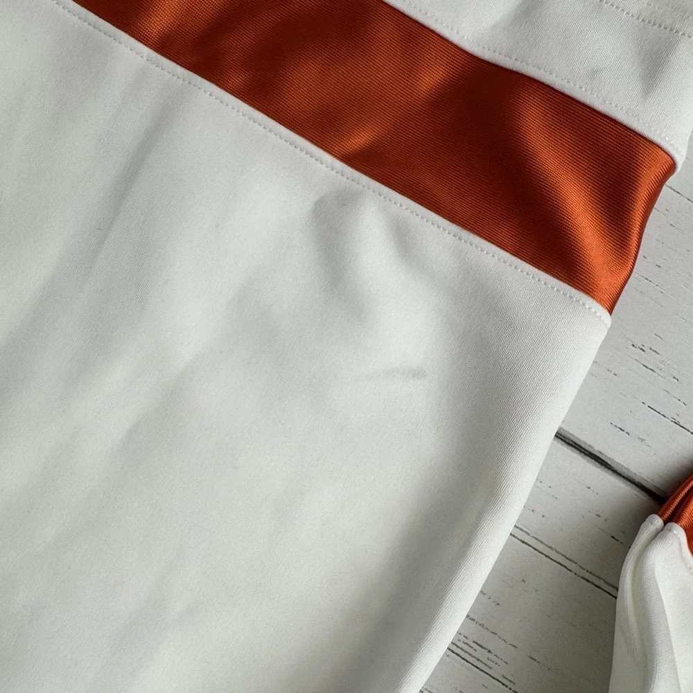 New Jordan Brooklyn Collegiate Hockey Jersey White Orange HV0109-133 Size Large